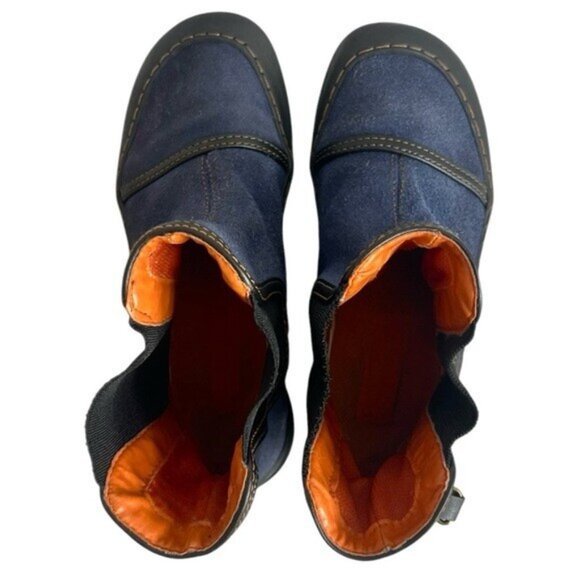 TCHOCO Blue Suede Chelsea Ankle Boots Women’s Sneakers Booties Size 6 - Picture 7 of 10